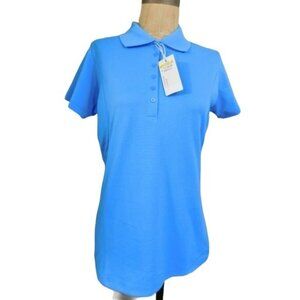 Antigua Size S Small Desert Dry Knit Pique Solid Collared Golf Shirt NWT
